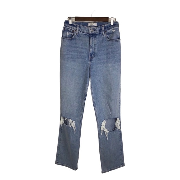 Abercrombie & Fitch Curve Love The 90’s Straight Ultra High Rise Jeans 29 Long. - Picture 1 of 10